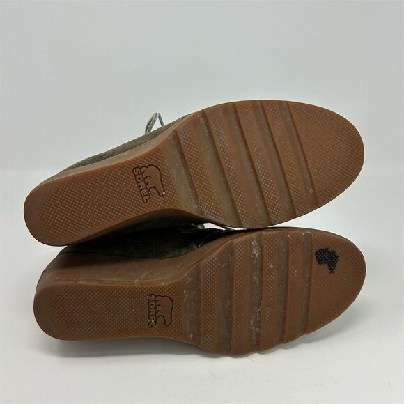 Sorel Women's Brown Suede Lace-Up Wedge Boots Size 8 Waterproof Comfort - Picture 10 of 12